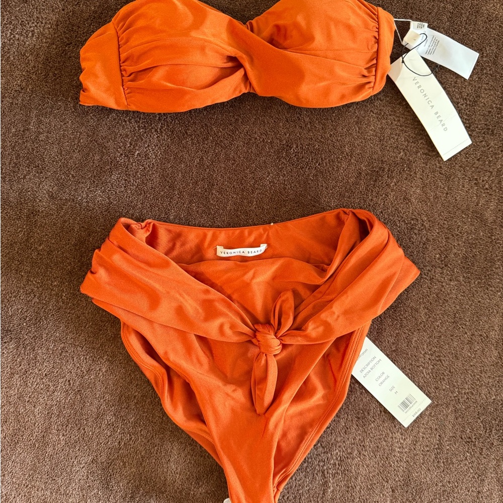 NEW NEVER WORN Veronica Beard Orange Bikini Set